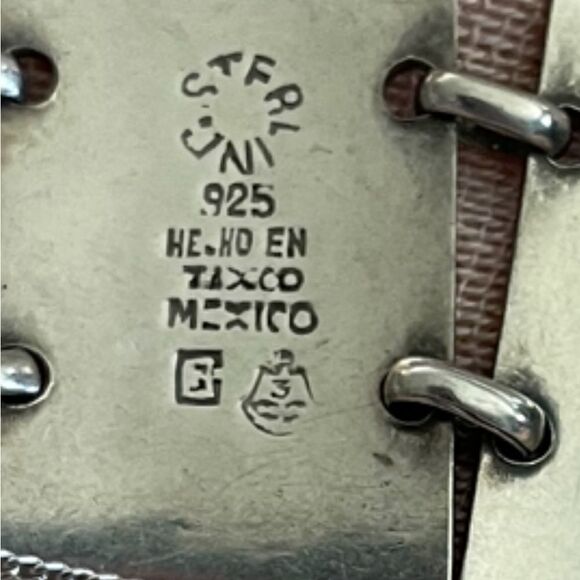 Sterling Silver and Abalone Bracelet Taxco Mexico - Picture 3 of 9